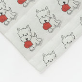 Westie愛 フリースブランケット (角)