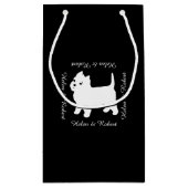 Westie最もかわいく小さい犬- Westhighlandテリア スモールペーパーバッグ (裏面)