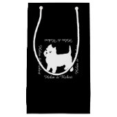 Westie最もかわいく小さい犬- Westhighlandテリア スモールペーパーバッグ (正面)