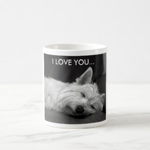 Westie犬のマグ- I愛… コーヒーマグカップ