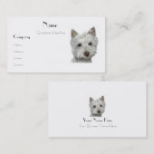 Westie犬の名刺 名刺 (正面/裏面)