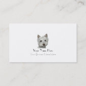 Westie犬の名刺 名刺 (裏面)