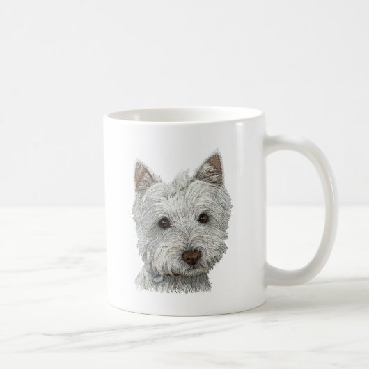 Westie犬 コーヒーマグカップ (右)