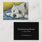 Westie空想にふけるACEOのプリント 名刺 (正面/裏面)
