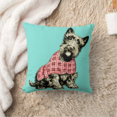 westie西の高地テリア犬の枕クッション クッション (ブランケット)