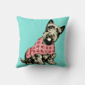 westie西の高地テリア犬の枕クッション クッション (裏面)