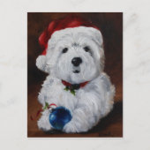 Westie西の高地テリア犬の郵便はがき シーズンポストカード (正面)