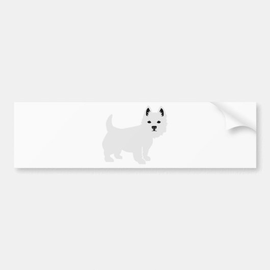 Westie バンパーステッカー (正面)
