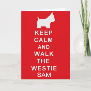 WESTIE パーソナライズされた Calm Walk保バースデーカード カード