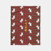 Westie フリースブランケット (正面)