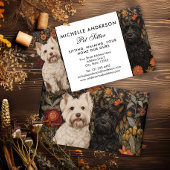 Westie and Scottie Black and White dog sitter pets 名刺