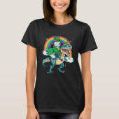 Westie Beer Dino Rex Horn Rainbow Dog Tシャツ (正面)