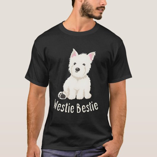 Westie Bestie West Highland White Terrier Tシャツ (正面)