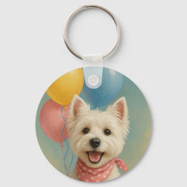 Westie Birthday キーホルダー