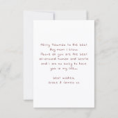 Westie Cheeky Dog Cute Christmas Card Personalise (裏面)