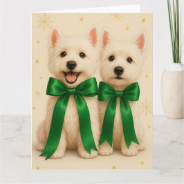 Westie Christmas Card カード