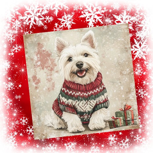 Westie Christmas Sweater シーズンカード