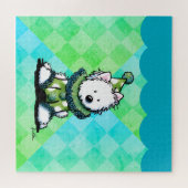 Westie Circus Clown Art ジグソーパズル (横)