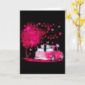 Westie Couple Truck Happy Valentines Day Gifts  カード (黄色い花)
