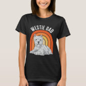Westie Dad Dog Dad West Highland White Terrier Tシャツ (正面)