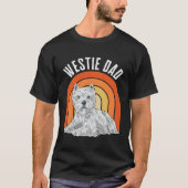 Westie Dad Dog Dad West Highland White Terrier Tシャツ (正面)