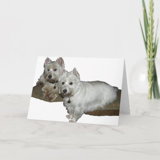 Westie Desiおよびルーシー カード (正面)