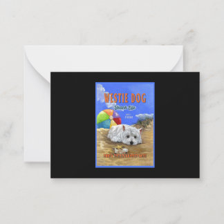 Westie Dog Beach Life ノートカード