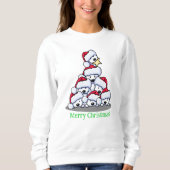 Westie Dog Christmas Tree T-Shirt スウェットシャツ (正面)