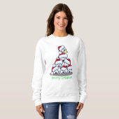 Westie Dog Christmas Tree T-Shirt スウェットシャツ (正面フル)