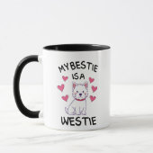 Westie Dog Lover West Highland Terrier マグカップ (左)