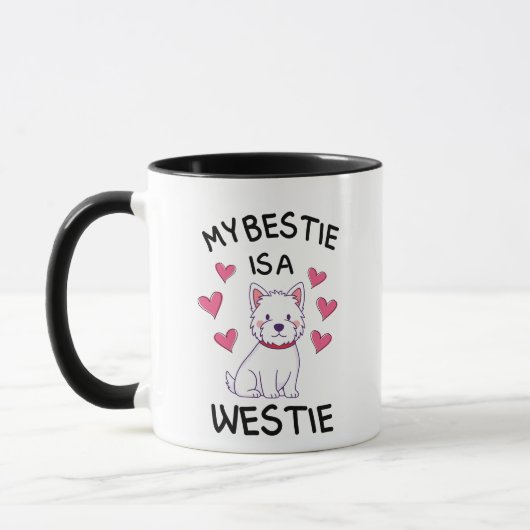 Westie Dog Lover West Highland Terrier マグカップ (左)