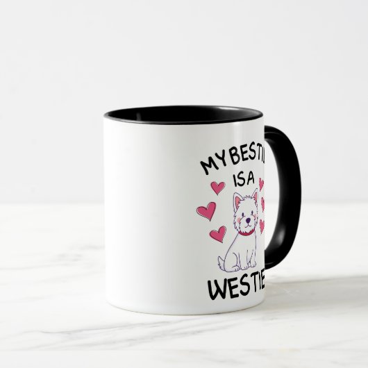 Westie Dog Lover West Highland Terrier マグカップ (正面右)