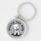 Westie Dog Mom キーホルダー (正面)