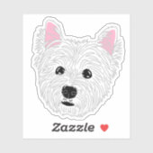 Westie Dog Mom Mug - West Highland Terrier シール (シート)