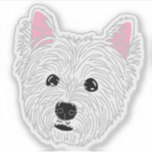 Westie Dog Mom Mug - West Highland Terrier シール (正面)
