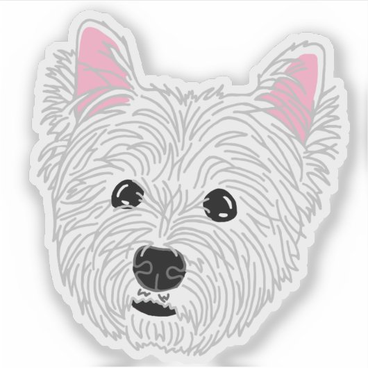 Westie Dog Mom Mug - West Highland Terrier シール (正面)