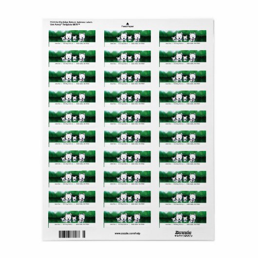 Westie Family  ラベル (フルシート)