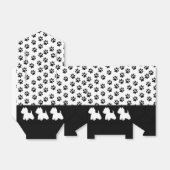 Westie Favor Box Paw印刷タイトルなし フェイバーボックス (折り畳みなし)