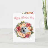 Westie Floral Mother's Day Greeting Card カード (正面)