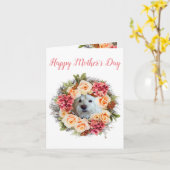 Westie Floral Mother's Day Greeting Card カード (黄色い花)