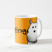 Westie Grrreetingsのマグ コーヒーマグカップ (正面右)