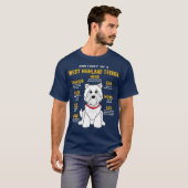 Westie Highland Terrier Anatomy Funny Dog Mom Tシャツ (正面フル)