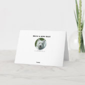 Westie in the Grass Photo Greeting Card カード (裏面)
