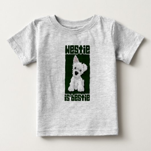 Westie is Bestie ベビーTシャツ (正面)