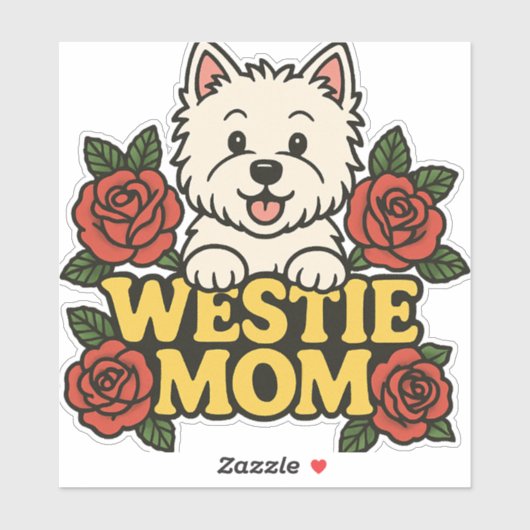 Westie Mom シール (シート)