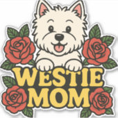 Westie Mom シール (正面)