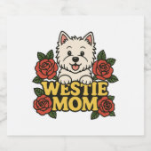 Westie Mom スパークリングワインラベル (シングルラベル)
