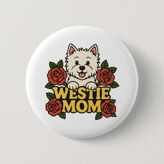 Westie Mom 缶バッジ