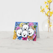 Westie Mother's Day Bouquet II カード (黄色い花)