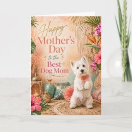 Westie Mother's Day Card カード